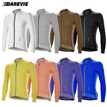 Maillot de Ciclismo DAREVIE de Manga Larga para Hombre y Mujer, Tecnología Cool, Suave, Transpirable, Secado Rápido, SPF 50, Talla Pequeña
