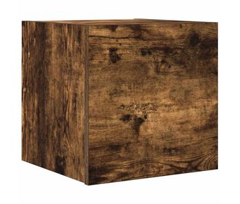 Mueble tv - mesa de tv de pared color roble ahumado 30,5x30x30 cm