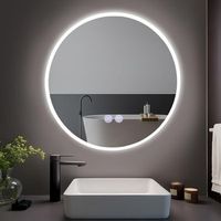 espejo de bano iluminado con intensidad ajustable e interruptor tactil zmh