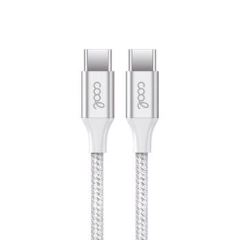 Cool Cable USB Nylon Tipo-C a Tipo-C 1.2m Blanco