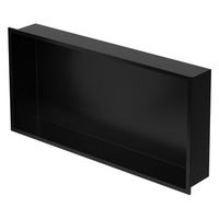 nicho de ducha 60x30 cm acero inoxidable negro luxebath