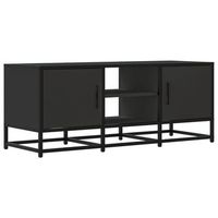 mueble de tv madera de ingenieria y metal negro 100x35x41 cm vidaxl