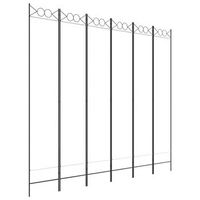 biombo divisor de 6 paneles de tela blanco 240x220 cm vidaxl