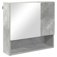 armario con espejo gris concreto 59 x 17 x 55 cm vidaxl