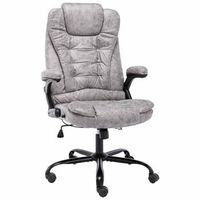 silla de oficina de piel de ante sintetica gris claro vidaxl