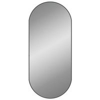 espejo de pared ovalado negro 100x45 cm vidaxl