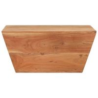 mesa de centro 66x66x30 cm madera maciza de acacia con acabado natural - marron