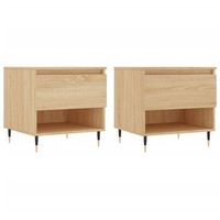 mesas de centro 2 uds madera ingenieria roble sonoma 50x46x50cm vidaxl