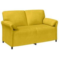 sofa de 2 plazas amarillo 158 x 83 x 95 cm terciopelo vidaxl