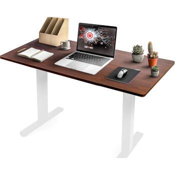 Tablero De Escritorio, Medidas 160 X 60 X 1,9 Cm, Casa U Oficina, Color Nogal - Duronic Tt160 Wt