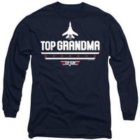top gun camiseta manga larga top grandma para hombre