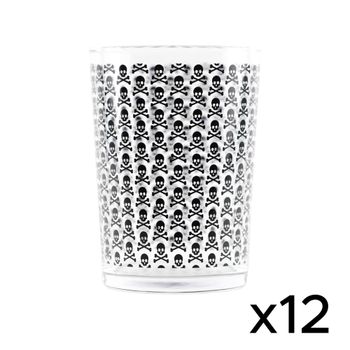 Set de 12 vasos de cristal transparente 35cl