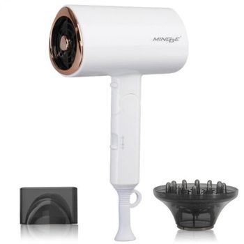 Secador De Pelo Plegable De 1800 W, Potente Secador De Aire Caliente/frío, Ideal Para Salón Y Hogar, Con Asiento Para El Conductor | Secador De Pelo (blanco)
