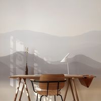 papel pintado panoramico misty mountains beige 340 x 250cm