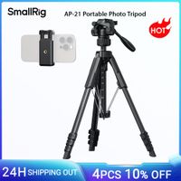 tripode para camara smallrig de 71  ap-21 tripode de viaje para iphone y camara para sony con soporte para telefono y bolsa con patas de bloqueo de tapa rapida