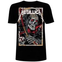 metallica camiseta manga larga death reaper para mujer