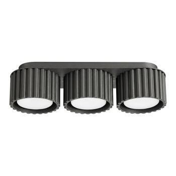 Plafone negro aluminio alt. 8 cm
