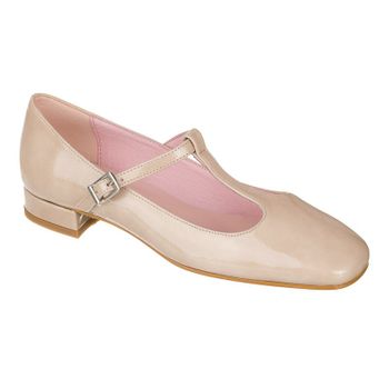 Bailarina charol camel hebilla T