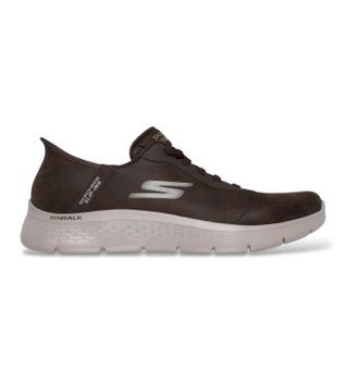 Skechers para hombre. 216326 Zapatillas Slip-Ins: GO WALK Flex - Smooth Motion marrón (42), Tela, Plano, Ninguno, Casual