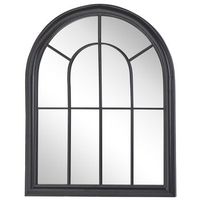 espejo de pared de metal negro 69 x 89 cm efecto envejecido forma de ventana tradicional vintage embry