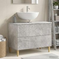 vidaxl mueble de lavabo para bano arnhem gris hormigon 82 x 41 x 59 cm
