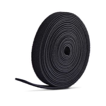 Organizador de cables StarTech.com HKLP7505B bobina de velcro 22,8 m negro reutilizable