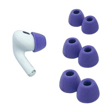 Comply Tapones para los oídos TrueGrip para Airpods Pro Gen 1 y 2, Color Morado, Talla S, 3 Pares
