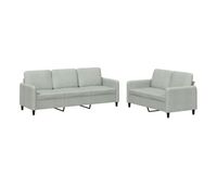 vidaxl juego de sofas 2 piezas terciopelo gris claro