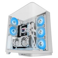 mars gaming mc-infinio caja pc atx cristal templado curvado 2x ventiladores argb 120mm usb-c blanco