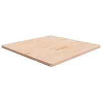 tablero de mesa cuadrada madera de roble sin tratar 80x80x25cm vidaxl
