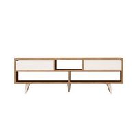 mueble tv glasgow roble blanco