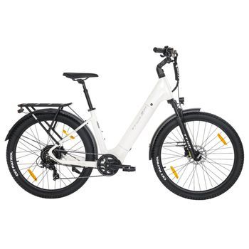Bicicleta Eléctrica Urbana Ttgo Z3 27,5'', Batería Extraíble De 48 V 15 Ah, Blanca