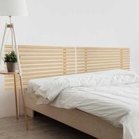 dhome cabecero de madera reciclada dm para camas de 210 estilo japones con patas dual dividido en 2 piezas cama palet herrajes incluidos 220cm dual madera natural