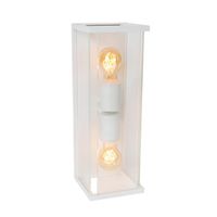 aplique de pared de exterior claire blanco 2 luces