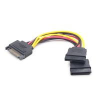 gembird cable de alimentacion sata plano macho2x hembra 15cm