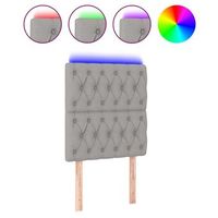 cabecero accesorio para dormir dormitorio mueble led 80 x 7 x 118128 cm tela gris claro tdl0201264