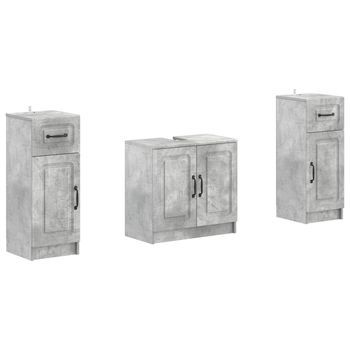 Juego De Gabinete De Baño De 2 Piezas Utrecht Gris Hormigón Vidaxl