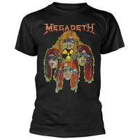 megadeth tops y camisetas nuclear glow heads para mujer
