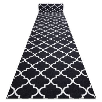 Alfombra De Pasillo Con Refuerzo De Goma  Enrejado Trébol 100 Cm Marr 100x570 Cm