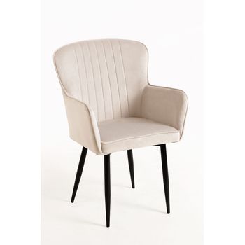 Pack 2 Sillas Dalye Terciopelo De Terciopelo 97*55*45 Cm - Beige