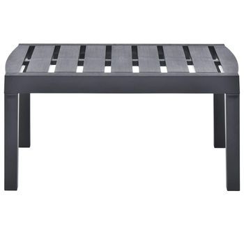 Mesa De Jardín | Mesa De Exterior De Plástico Gris Antracita 78x55x38 Cm