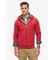 superdry para hombre m2014128a sudadera con capucha essential logo zip rojo m casual algodon