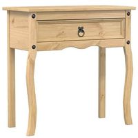 mesa consola  mesa de entrada  mesa auxiliar corona madera maciza de pino 73x35x73 cm