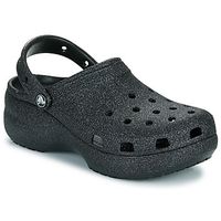 crocs zuecos classic platform glitter clogw para mujer