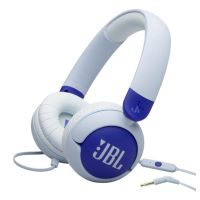 auriculares jbl junior 320 con cable jack 35 mm para ninos microfono integrado limitador volumen plegables azul