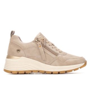 Refresh para mujer. 17293801-BEIGE Zapatillas 172938 beige (40), 1 a 3cm, Cordones, Cremallera, Casual