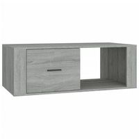 mesa de centro madera contrachapada gris sonoma 100x505x35 cm vidaxl