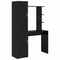 escritorio 2 pcs roble negro vidaxl