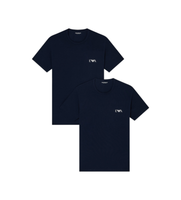 emporio armani para hombre em001849af14131 set 2 camisetas homie de corte cenido marino l homewear algodon manga corta