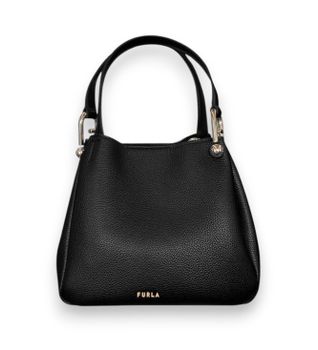 Furla para mujer. WE00907-HSF000 Bolso de piel Nuvola Mini Tote negro (OSFA), Casual, Clásico